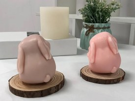 Molde silicona conejito con corazon